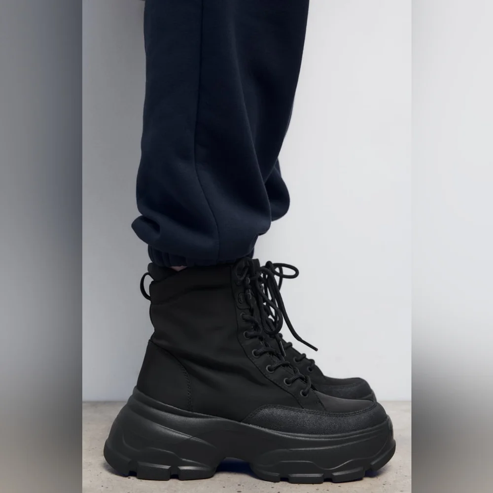 ZARA THICK-SOLED HIGH TOP SNEAKERS